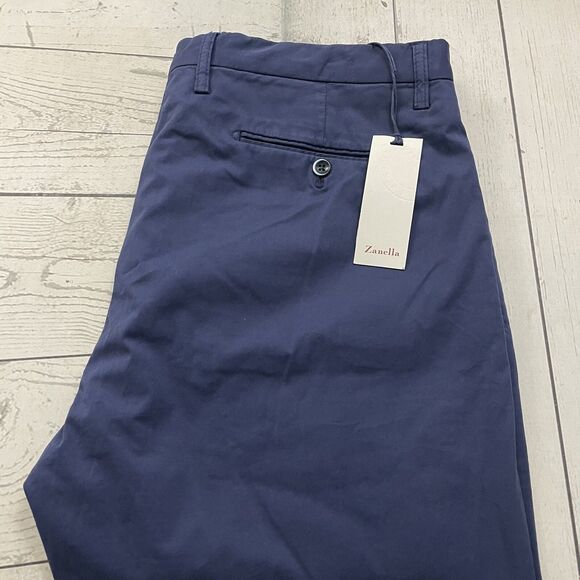 Zanella Other - Zanella Noah Men's W36 x L36 Blue Stretch Flat Front Khaki Chino Pants NWT